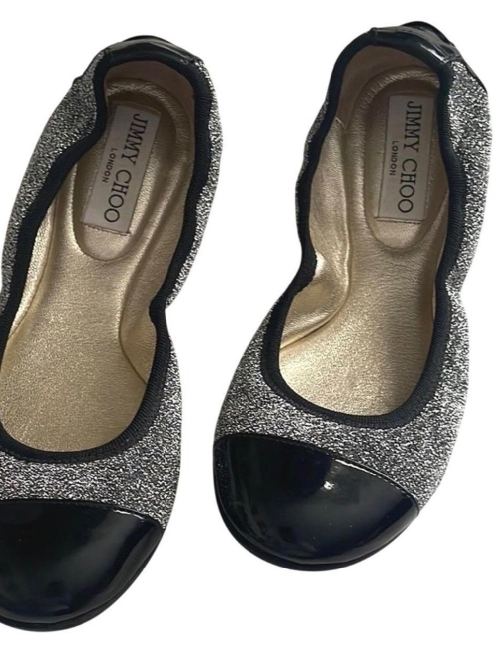 Jimmy Choo “Waine Ballerina” Winnie Cap Toe Ballet Flats